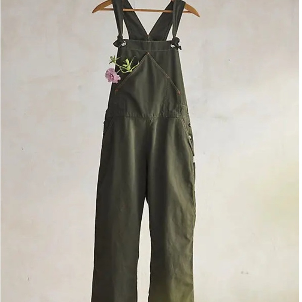 Khaki Women's Denim Overalls